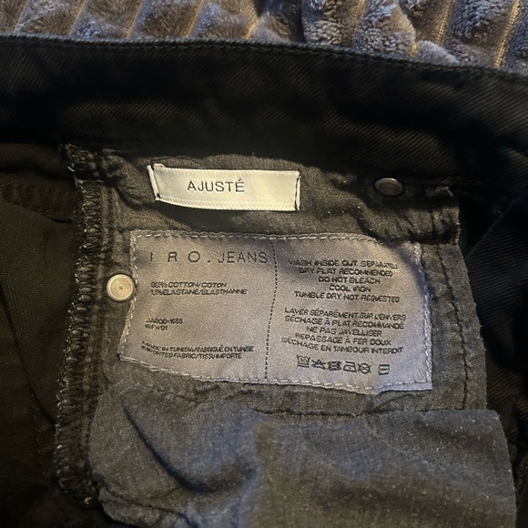 IRO Ajuste Distressed Skinny Cropped Jeans Black Women’s,Size 25 - Picture 7 of 15